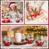 Sliner 4 Pcs Christmas Wine Glasses Set 17oz Stemless Wine Glasses Christmas Party Decoration Holiday Gift Party Supplies, Hand Wash Only(Snowflake)(Snowflake)