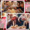 Sliner 4 Pcs Christmas Wine Glasses Set 17oz Stemless Wine Glasses Christmas Party Decoration Holiday Gift Party Supplies, Hand Wash Only(Snowflake)(Snowflake)