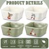 Sliner 4 Pieces Christmas Bowls Set 3.5 x 1.6 Inch Christmas Serving Dishes Christmas Dip Bowls Adorable, Durable Festive Serving Dishes for Holiday Entertaining Party