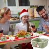 Sliner 4 Pieces Christmas Bowls Set 3.5 x 1.6 Inch Christmas Serving Dishes Christmas Dip Bowls Adorable, Durable Festive Serving Dishes for Holiday Entertaining Party