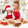 Sliner 4 Pieces Christmas Dishes Christmas Tree Shaped Wooden Appetizer Tray Wood Candy Tray Xmas Tree Shaped Charcuterie Board Sushi Serving Snack Appetizer Platter for Home 11”x7.9”(Xmas Tree)