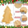Sliner 4 Pieces Christmas Dishes Christmas Tree Shaped Wooden Appetizer Tray Wood Candy Tray Xmas Tree Shaped Charcuterie Board Sushi Serving Snack Appetizer Platter for Home 11”x7.9”(Xmas Tree)