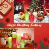 Sliner 40 Pieces Christmas Reusable Cups with Lids and Straws 24 oz Plastic Tumblers with Lids and Straw Water Bottles Bulk for Coffee Adults Kids Christmas Party supply
