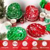 Sliner 400 Pcs Christmas Dinnerware Set Team Naughty or Nice Tableware Set Christmas Party Decorations Disposable Dinner Plates and Napkins for Xmas Dinner Birthday