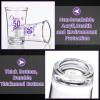 Sliner 48 Pack Birthday Shot Glasses Bulk 1.4oz Cheers to 30/40/50/60/70/80 Years Shot Glass Unbreakable Thick Base Mini Clear Plastic Wine Glass Anniversary Favors for Guests(Black,50 Years)(Purple)