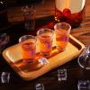 Sliner 48 Pack Birthday Shot Glasses Bulk 1.4oz Cheers to 30/40/50/60/70/80 Years Shot Glass Unbreakable Thick Base Mini Clear Plastic Wine Glass Anniversary Favors for Guests(Black,50 Years)(Purple)