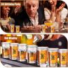 Sliner 48 Pack Birthday Shot Glasses Bulk 1.4oz Cheers to 30/40/50/60/70/80 Years Shot Glass Unbreakable Thick Base Mini Clear Plastic Wine Glass Anniversary Favors for Guests(Black,50 Years)(Black)