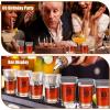 Sliner 48 Pack Birthday Shot Glasses Bulk 1.4oz Cheers to 30/40/50/60/70/80 Years Shot Glass Unbreakable Thick Base Mini Clear Plastic Wine Glass Anniversary Favors for Guests(Black,50 Years)([‘Clear’])