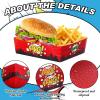 Sliner 48 Pcs Hero Theme Birthday Party Supplies 5Lb Large Hero Food Trays Party Favors Food Boats Snack Paper Trays for Birthday Decorations(Boy)(Boy)