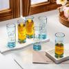 Sliner 48 Wedding Shot Tall Glasses Set,Take a Shot We Tied the Knot 2oz Acrylic Glasses with Heavy Base, Liquor Bottles Bulk for Newlyweds Bridal Shower Party Favors Souvenirs Gifts (Clear)(Blue)