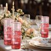 Sliner 48 Wedding Shot Tall Glasses Set,Take a Shot We Tied the Knot 2oz Acrylic Glasses with Heavy Base, Liquor Bottles Bulk for Newlyweds Bridal Shower Party Favors Souvenirs Gifts (Clear)(Pink)
