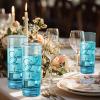 Sliner 48 Wedding Shot Tall Glasses Set,Take a Shot We Tied the Knot 2oz Acrylic Glasses with Heavy Base, Liquor Bottles Bulk for Newlyweds Bridal Shower Party Favors Souvenirs Gifts (Clear)(Blue)
