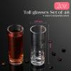 Sliner 48 Wedding Shot Tall Glasses Set,Take a Shot We Tied the Knot 2oz Acrylic Glasses with Heavy Base, Liquor Bottles Bulk for Newlyweds Bridal Shower Party Favors Souvenirs Gifts (Clear)(Clear)