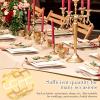 Sliner 50 Pcs Gold Napkin Rings Hollow Out Napkin Ring Holders Serviette Buckle Holder for Holiday Dinner Party Table Decoration Wedding Banquet Anniversary
