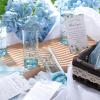 Sliner 50 Set Wedding Favors for Guests Bulk 2oz Acrylic Take a Shot We Tied the Knot Shot Glasses with Thank You Cards Organza Bags for Guest Souvenirs Wedding Gifts Newlyweds Bridal Shower Party(Blue)