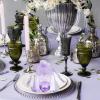 Sliner 50 Set Wedding Favors for Guests Bulk 2oz Acrylic Take a Shot We Tied the Knot Shot Glasses with Thank You Cards Organza Bags for Guest Souvenirs Wedding Gifts Newlyweds Bridal Shower Party(Purple  Black)