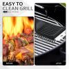 Sliner 6 Pcs 8 Inch Grill Brush with Scrap Black Scrubbing Stainless Steel Wire Grill Cleaner Brush BBQ Accessories for Indoor Outdoor Grate Remove Grease Burnt Food