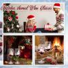 Sliner 6 Pcs Christmas Wine Glasses Holiday Snowman Stemmed Wine Glasses Christmas Cocktails Cups Goblets Cups Gifts Decor for Home Bar Diner Xmas Birthday Wedding(Snowman)