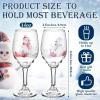 Sliner 6 Pcs Christmas Wine Glasses Holiday Snowman Stemmed Wine Glasses Christmas Cocktails Cups Goblets Cups Gifts Decor for Home Bar Diner Xmas Birthday Wedding(Snowman)