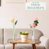 Sliner 6 Pcs Tall Glass Bud Vase for Centerpieces Clear Maria Bud Vase Small Single Flower Vase Rose Skinny Decorative Cylinder Vases for Wedding Party Home Table Decorations(7.87” H)(7.87” H)