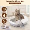 Sliner 7 Pcs Litter Box Kitten Kit Include 2 Pcs Kitten Litter Box Low Entry, 2 Cat Bowls, 1 Large Waterproof Nonslip Mat, 2 Scoopers