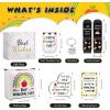 Sliner 7 Pcs School Bus Driver Appreciation Gifts for Women Men Stainless Steel Tumbler Keychain Sock Makeup Bag Acrylic Sign Blessing Card Box(NORMAL)