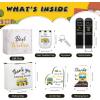 Sliner 7 Pcs School Bus Driver Appreciation Gifts for Women Men Stainless Steel Tumbler Keychain Sock Makeup Bag Acrylic Sign Blessing Card Box(School Bus Driver)