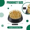 Sliner 8 Pcs 2 Inch Floral Frogs Round Brass Flower Holder Japanese Ikebana Vase Floral Frogs Arranger Fixed Tools Pin for Flower Arrangement Home DIY Craft(Gold)(/)