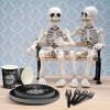 Sliner 96 Pcs Bride or Die Bachelorette Party Decorations Til Death Do Us Party Supplies Skull Gothic Bachelorette Bridal Shower Plates and Napkins Disposable Tableware Set Serves 24 Guests