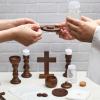 Sliner Catholic Gifts for Kids Mass Kit Wooden Mass Play Set My First Communion Gift Catholic Toys Set Baby Holy Baptism Gifts for Children Priest Churches Birthday Easter Party Decor(Simple Color)(Natural Color)