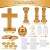 Sliner Catholic Gifts for Kids Mass Kit Wooden Mass Play Set My First Communion Gift Catholic Toys Set Baby Holy Baptism Gifts for Children Priest Churches Birthday Easter Party Decor(Simple Color)(Bright Color)