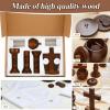 Sliner Catholic Gifts for Kids Mass Kit Wooden Mass Play Set My First Communion Gift Catholic Toys Set Baby Holy Baptism Gifts for Children Priest Churches Birthday Easter Party Decor(Simple Color)(Natural Color)