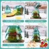 Sliner Christmas Tree Candy Jars Glass Cookie Jars with Lids Lovely Christmas Tree Jar Bowl Food Storage Container for Xmas Festival Holiday Party Gift Table Decoration (Green,11.81 x 6.3 Inch)(Green)