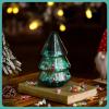 Sliner Christmas Tree Candy Jars Glass Cookie Jars with Lids Lovely Christmas Tree Jar Bowl Food Storage Container for Xmas Festival Holiday Party Gift Table Decoration (Green,11.81 x 6.3 Inch)(Green)