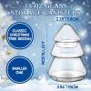 Sliner Christmas Tree Candy Jars Glass Cookie Jars with Lids Lovely Christmas Tree Jar Bowl Food Storage Container for Xmas Festival Holiday Party Gift Table Decoration (Green,11.81 x 6.3 Inch)(Clear)
