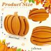 Sliner Halloween Pumpkin Wooden Serving Platter 15″ L x 12″ W Wood Pumpkin Shaped Charcuterie Board Snack Cheese Cutting Board Sectional Fall Dish Plate for Home Gifts(Brown)(Brown)