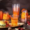 Sliner Thanksgiving Disposable Plastic Cups Thanksgiving Autumn Fall Leaves Clear Plastic Cups with Maple Leaf Pattern for Holiday Party Harvest Beverage Drinks Cup Wedding Supplies(12oz, 60 Pcs)(30)