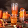Sliner Thanksgiving Disposable Plastic Cups Thanksgiving Autumn Fall Leaves Clear Plastic Cups with Maple Leaf Pattern for Holiday Party Harvest Beverage Drinks Cup Wedding Supplies(12oz, 60 Pcs)(60)
