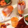 Sliner Thanksgiving Disposable Plastic Cups Thanksgiving Autumn Fall Leaves Clear Plastic Cups with Maple Leaf Pattern for Holiday Party Harvest Beverage Drinks Cup Wedding Supplies(12oz, 60 Pcs)(30)