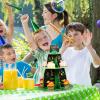 Sliner Video Game Cupcake Stand Party Decorations 3 Tier Cardboard Gamer Cake Stand Holder Gaming Theme Dessert Tower Tray for Boy Girl Player Birthday Video Game Party Supplies Decoration