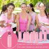 Tticai 12 Pieces Breast Cancer Awareness Aluminum Water Bottle Pink Ribbon Bike Water Bottle Reusable Bottles Leak Proof Lightweight Portable Bottles for Marathon Running(25 oz)