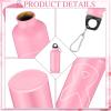 Tticai 12 Pieces Breast Cancer Awareness Aluminum Water Bottle Pink Ribbon Bike Water Bottle Reusable Bottles Leak Proof Lightweight Portable Bottles for Marathon Running(17 oz)