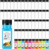 Sliner 150 Pcs 2oz Clear Plastic Bottles Mini Juice Bottle with Screw Lid Small Empty Reusable Liquid Vial Freezer Beverage Container Leak Proof for Juice Milk Water(300)