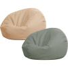 Sliner 2 Pcs Large Stuffed Storage Bean Bag Chair Cover for Kids Adults (no Filler) Stuffable Zipper Beanbag Cover for Organizing Plush Toys or Memory Foam(Green)(Khaki and Army Green)