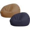 Sliner 2 Pcs Stuffed Animal Storage Bean Bag Chair Cover for Kids Adults (no Filler) Large Stuffable Zipper Beanbag Cover for Organizing Plush Toys or Memory Foam(Green, Small)(Coffee and Navy Blue)
