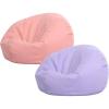 Sliner 2 Pcs Stuffed Animal Storage Bean Bag Chair Cover for Kids Adults (no Filler) Large Stuffable Zipper Beanbag Cover for Organizing Plush Toys or Memory Foam(Green, Small)(Pink and Purple)