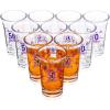 Sliner 48 Pack Birthday Shot Glasses Bulk 1.4oz Cheers to 30/40/50/60/70/80 Years Shot Glass Unbreakable Thick Base Mini Clear Plastic Wine Glass Anniversary Favors for Guests(Black,50 Years)(Purple)