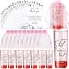 Sliner 50 Set Wedding Favors for Guests Bulk 2oz Acrylic Take a Shot We Tied the Knot Shot Glasses with Thank You Cards Organza Bags for Guest Souvenirs Wedding Gifts Newlyweds Bridal Shower Party(Pink)