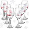 Sliner 6 Pcs Christmas Wine Glasses Holiday Snowman Stemmed Wine Glasses Christmas Cocktails Cups Goblets Cups Gifts Decor for Home Bar Diner Xmas Birthday Wedding(Snowman)