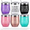 Sliner 6 Pcs Funny Christmas Gift Let Me Drop Everything and Work on Your Problem 12 oz Stainless Steel Wine Tumblers Funny Coffee Mug Birthday Gift Ideas for Mom Dad Wife Husband Coworker Friend